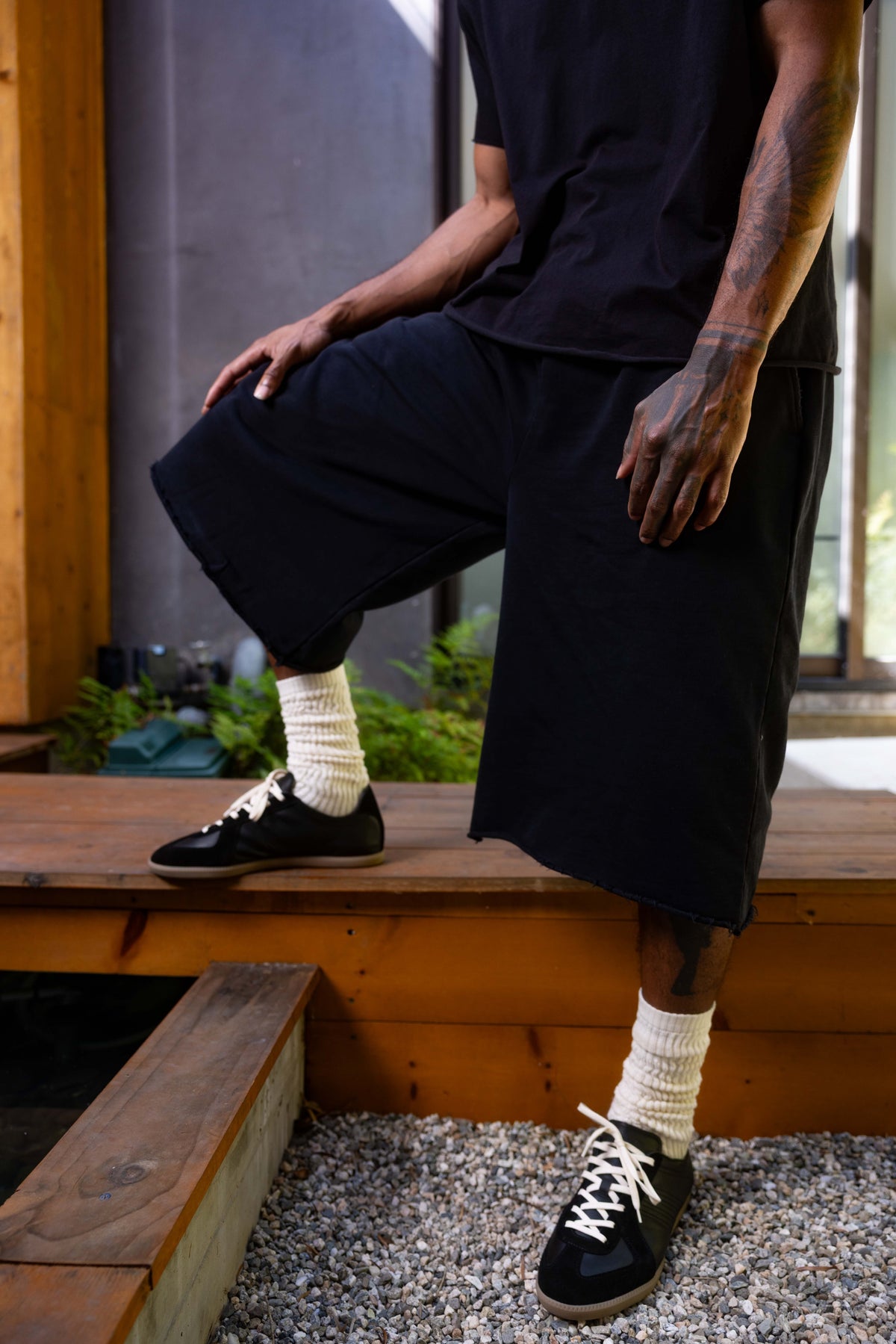 3/4 Lounge Shorts - Classic Black