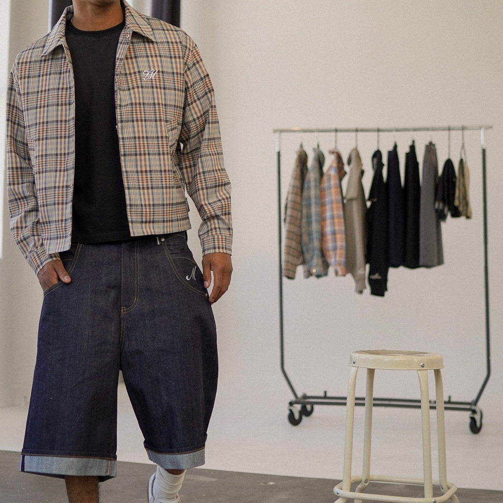 Plaid Overshirt - Cream