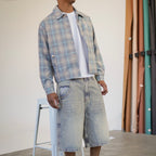 Plaid Overshirt - Summer Blue