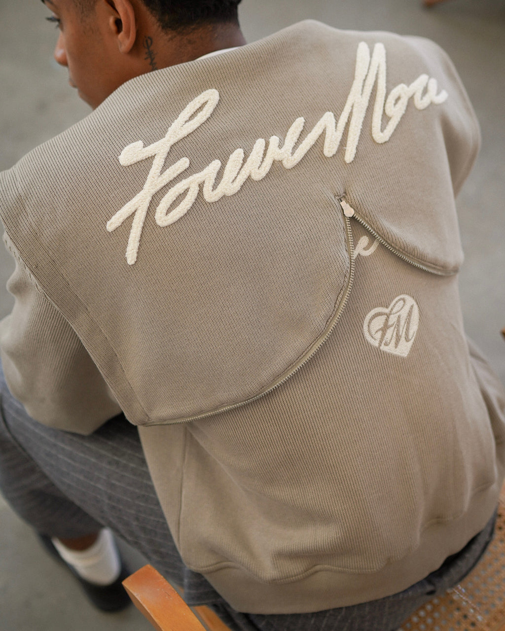 Signature FM Zip Hoodie - Slate Grey