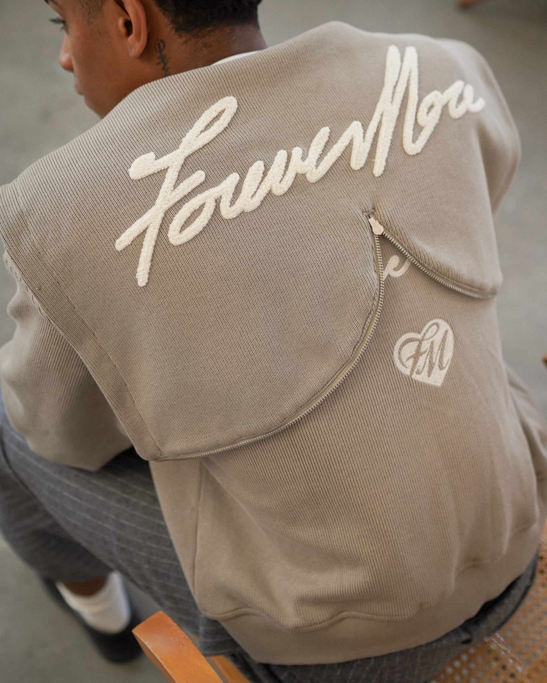 Signature FM Zip Hoodie - Slate Grey