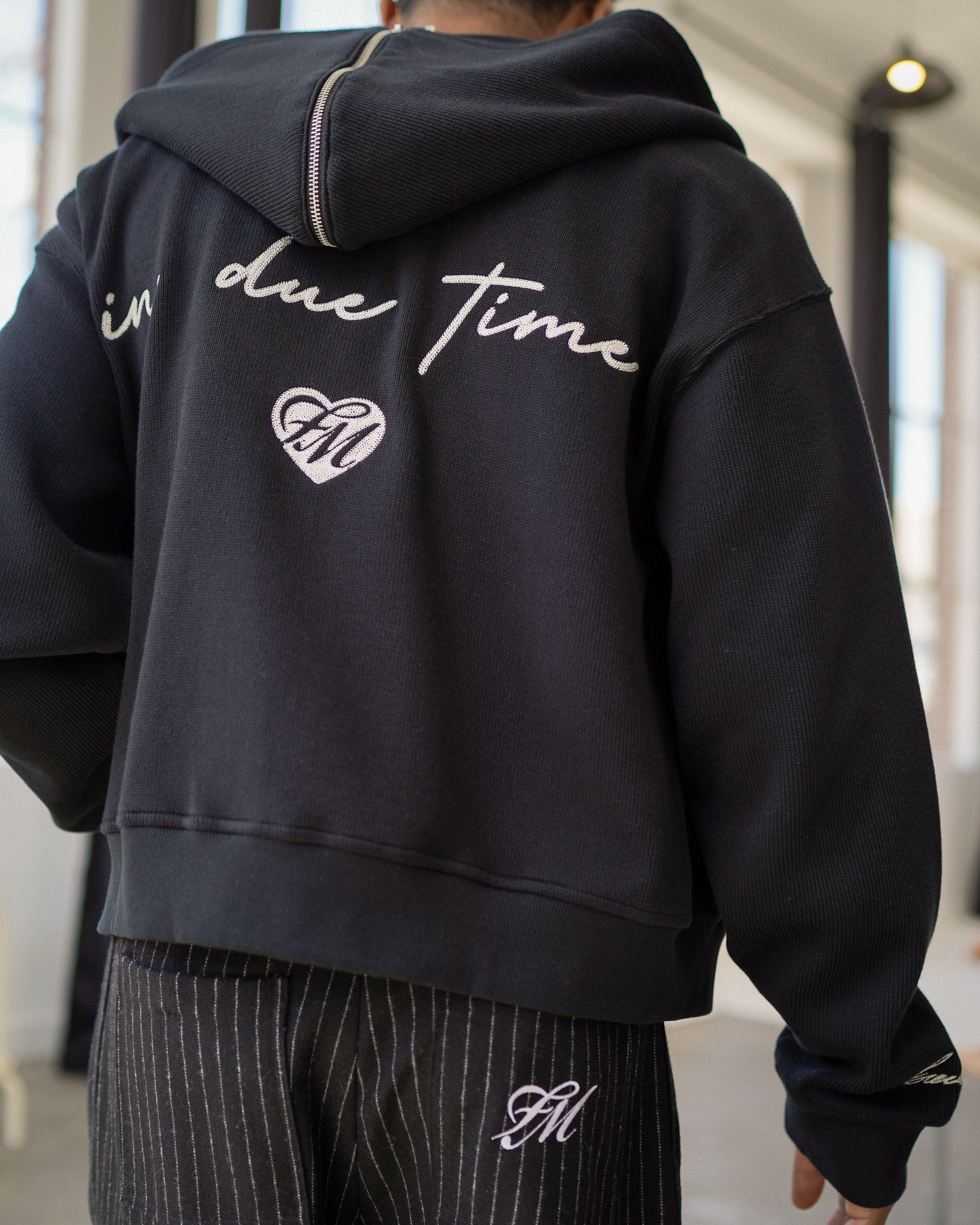 Signature FM Zip Hoodie - Classic Black