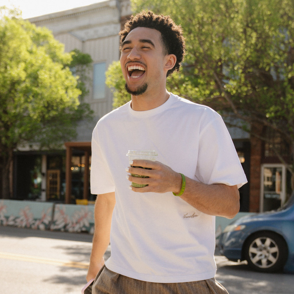 Signature Script Tee - White