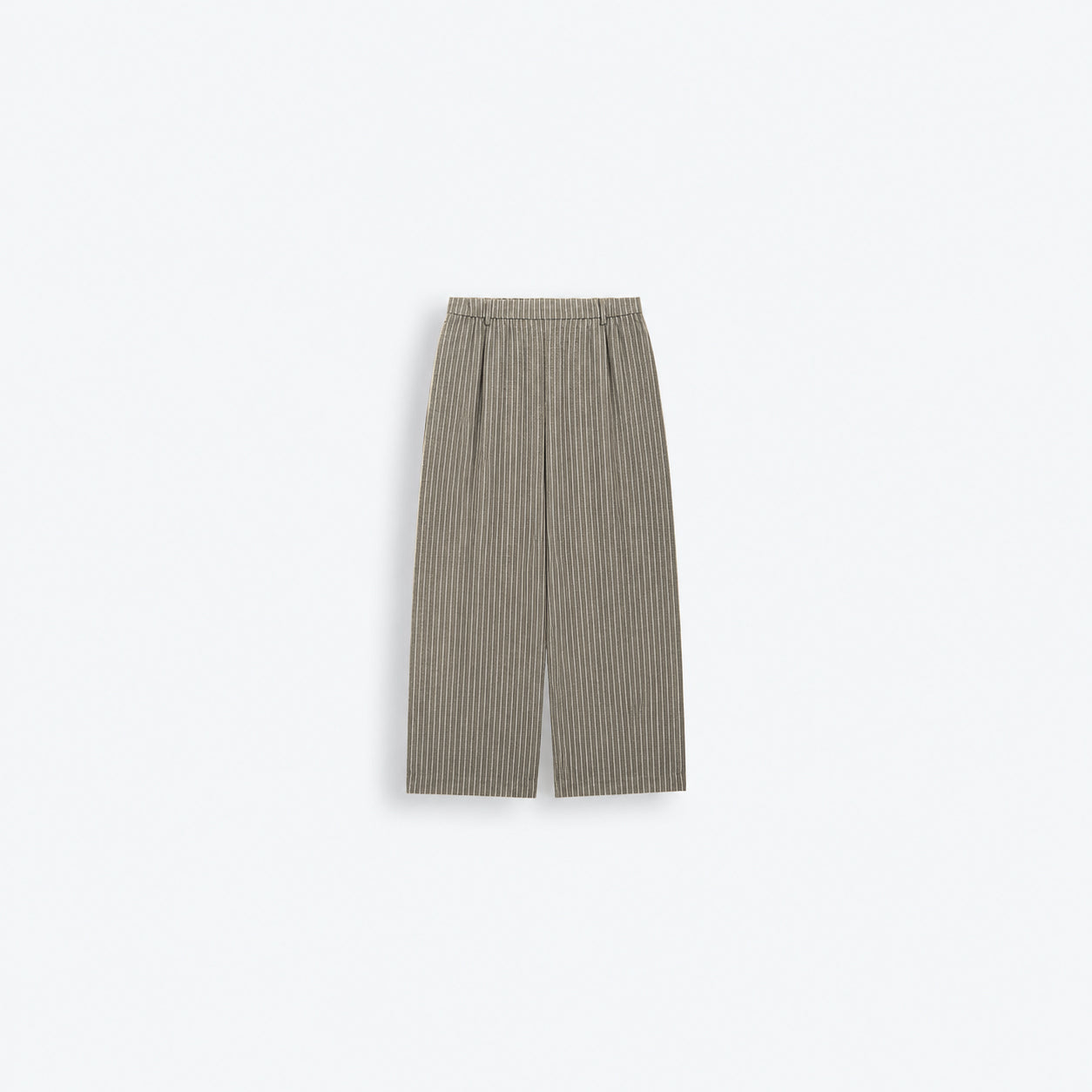 Baggy Striped Trousers - Tan