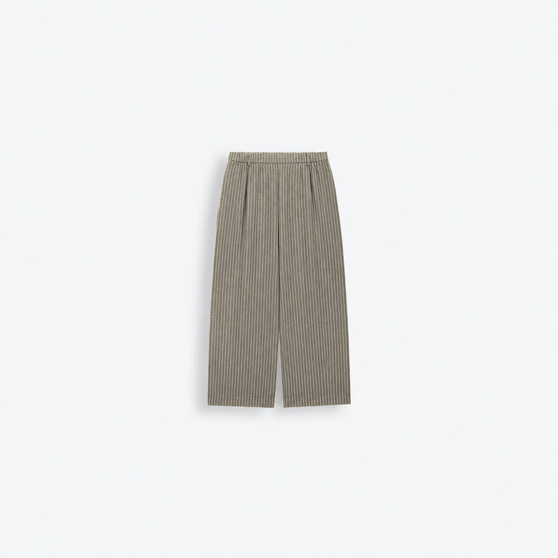 Baggy Striped Trousers - Tan