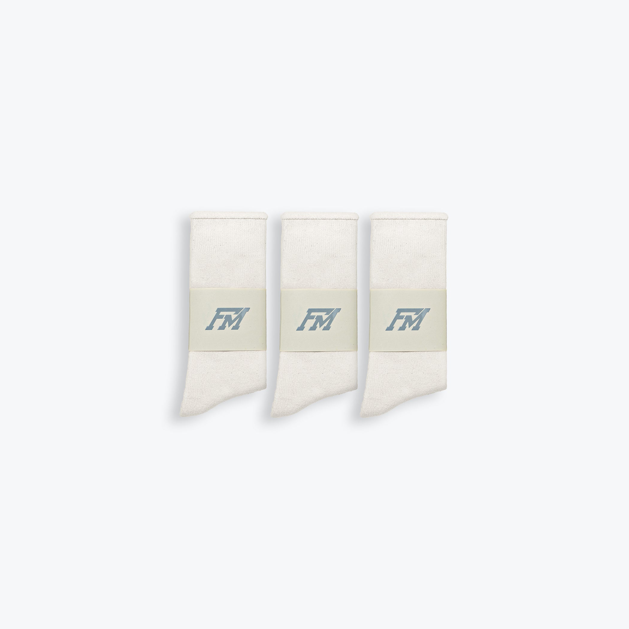 3-Pack Premium FM Socks - White