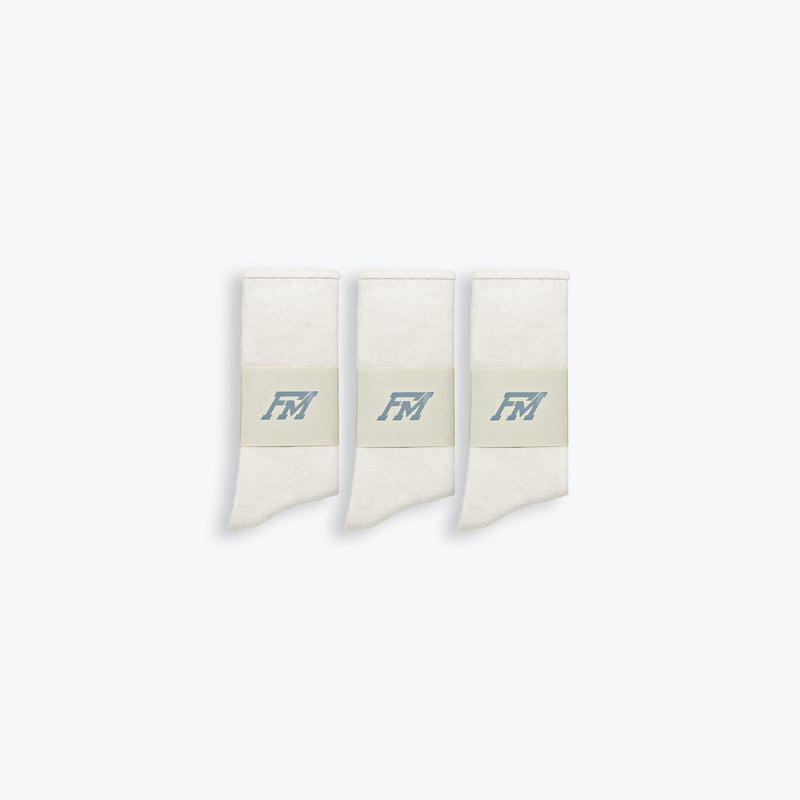 3-Pack Premium FM Socks - White