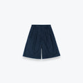 Striped Wool Shorts - Deep Navy