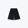 Striped Wool Shorts - Classic Black