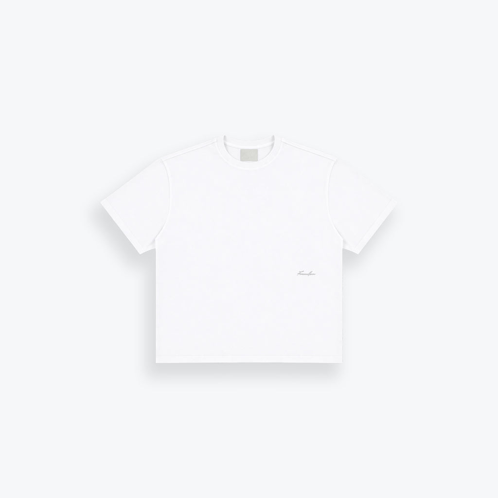 Signature Script Tee - White