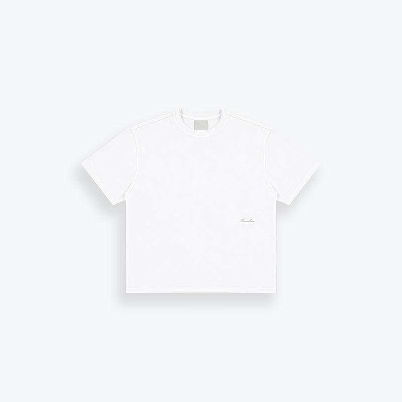 Signature Script Tee - White