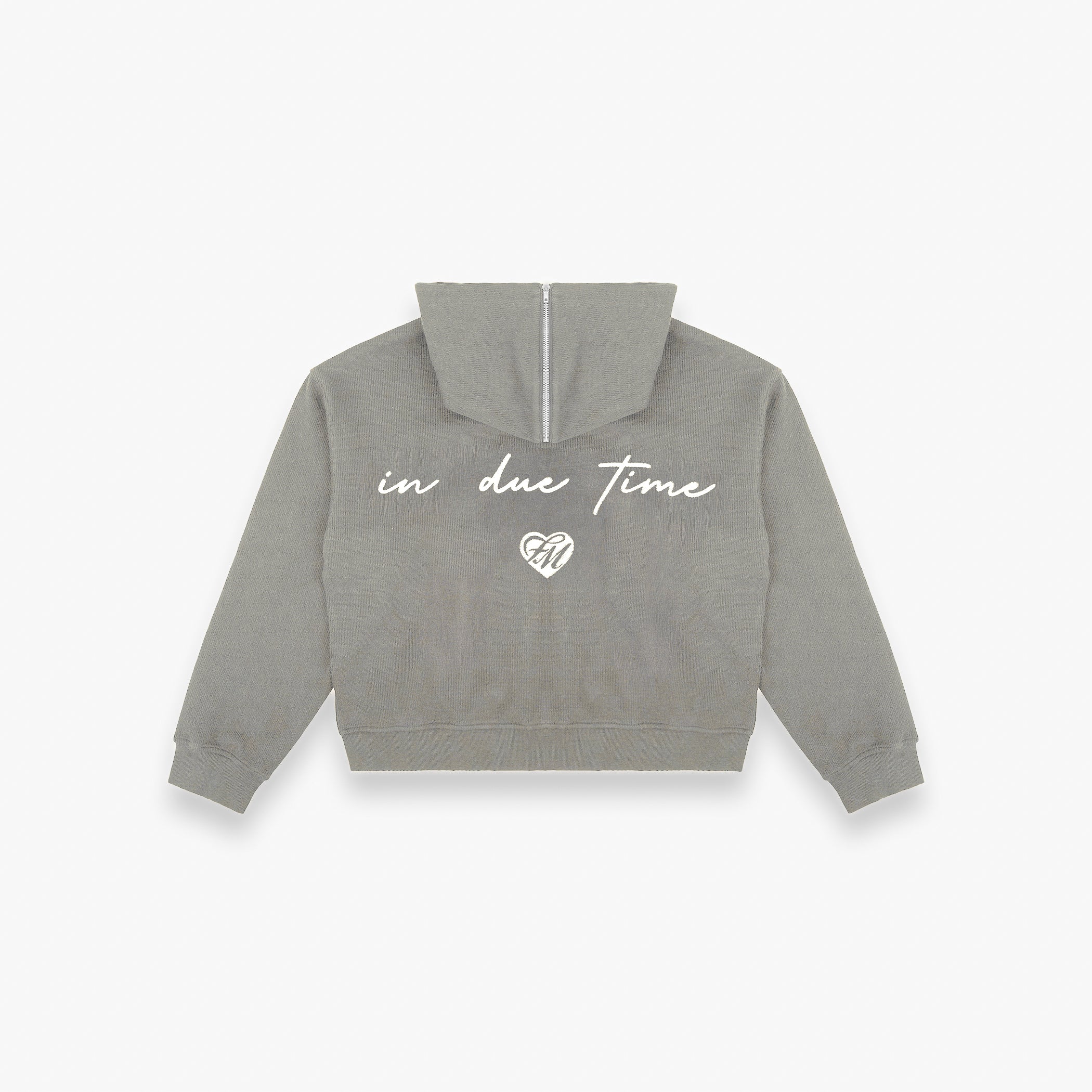 Signature FM Zip Hoodie - Slate Grey