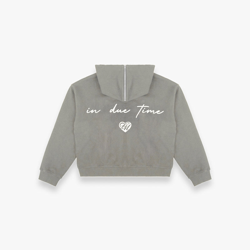 Signature FM Zip Hoodie - Slate Grey