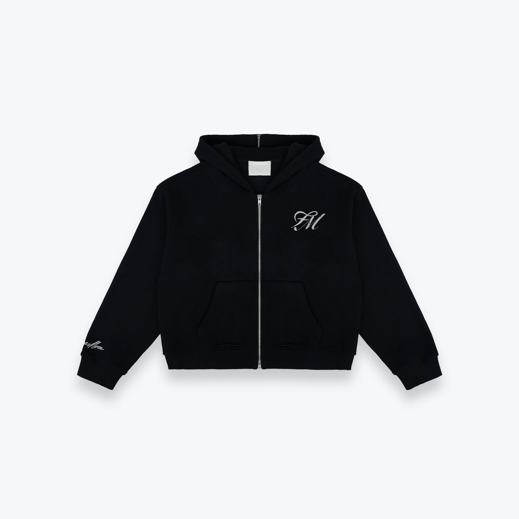 Signature FM Zip Hoodie - Classic Black
