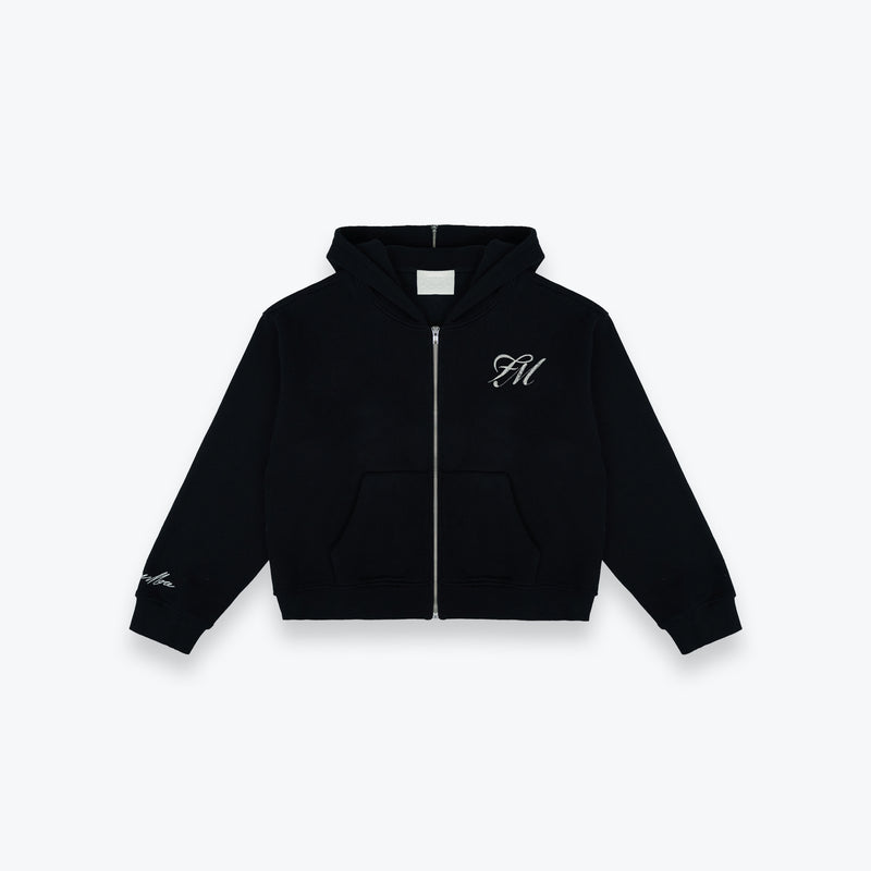 Signature FM Zip Hoodie - Classic Black